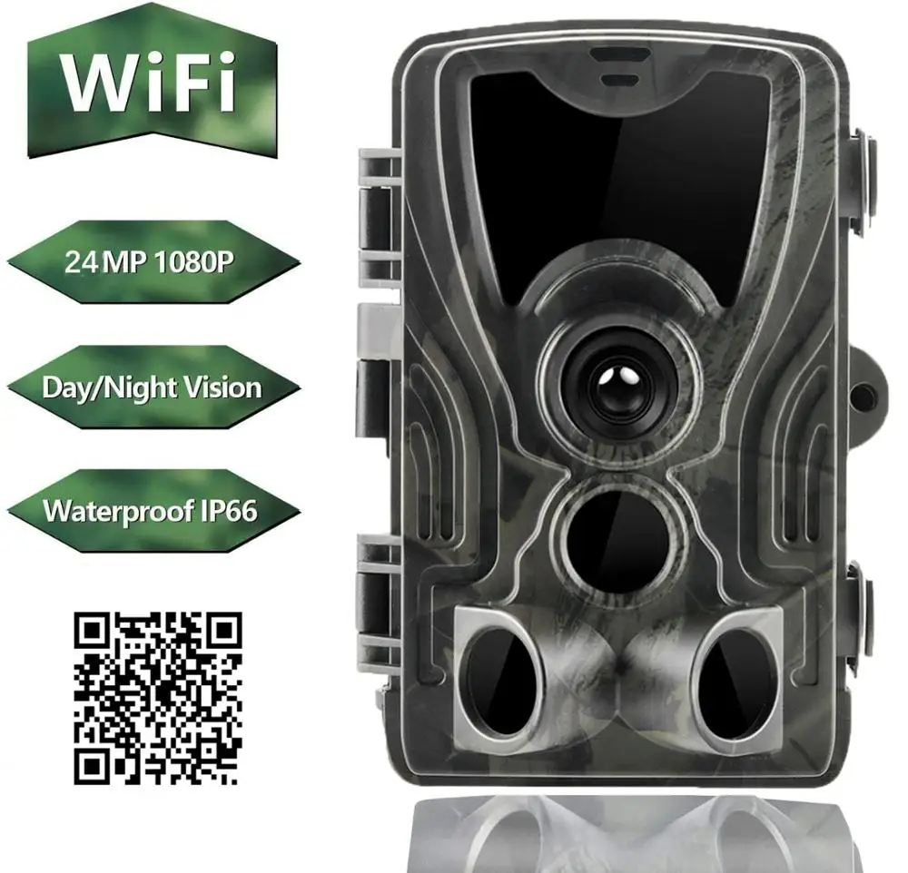 Wi Fi камера для наблюдения за дикой природой 24 МП 1080P 801 нм|Камеры охоты| |