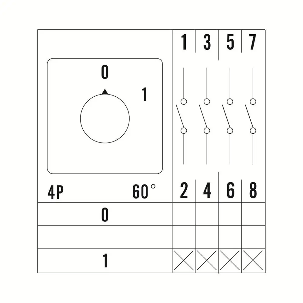 CANSEN LW26-25 CA20 690V Ith 25A поворотный кулачковый переключатель с кнопкой ВКЛ/ВЫКЛ 2