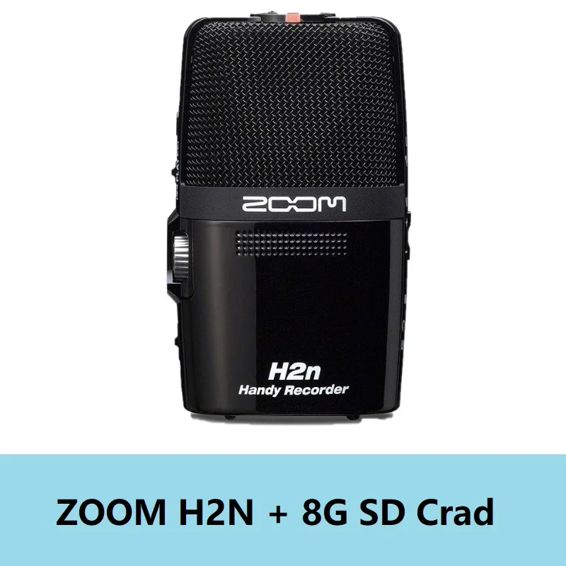 H2N and 8G card PK Tascam портативный зум H2N удобный рекордер ультра-портативный цифровой аудио рекордер стерео микрофон интервью SLR - Цвет: H2N and 8G card
