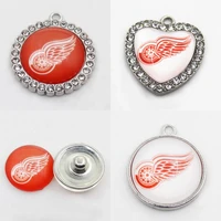 us ice hockey team detroit charms red wing dangle charms diy necklace earrings bracelet bangles buttons sports jewelry