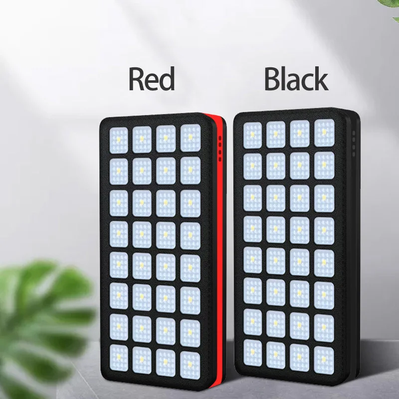 TUOSHIKE 30000mAh power Bank Быстрая зарядка 32 светодиодный внешний аккумулятор зарядное устройство для Iphone 8 XS Xiaomi samsung huawei power bank - Цвет: Black