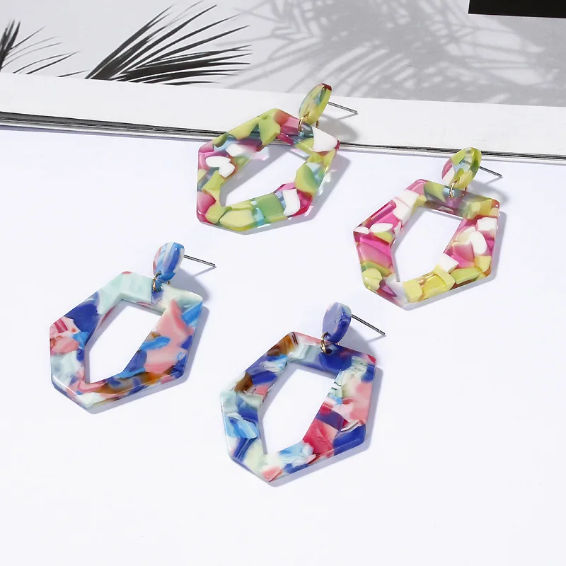 2019 Новый Boho Нерегулярные геометрические круглые разноцветный акриловый