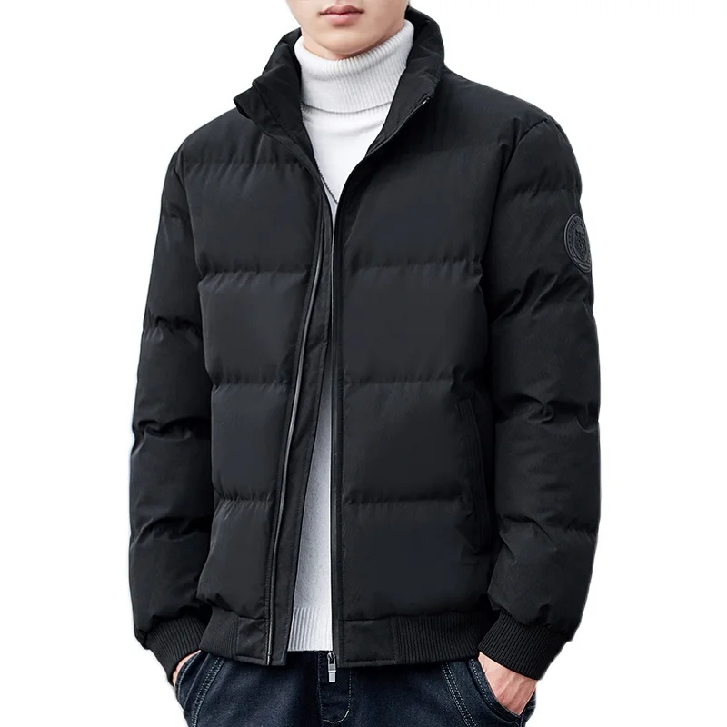 Korean style stand-up collar trend thick padded jacket cotton vest men's winter padded jacket men's winter jacket 2021 new