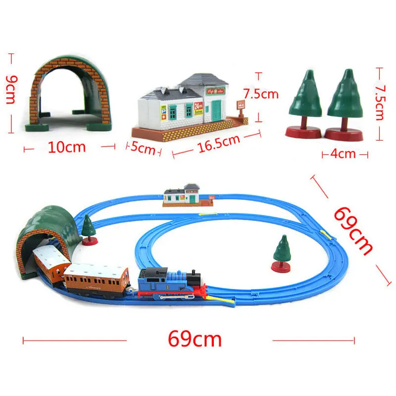 Мастер-Железнодорожный Электрический Thomas and Friends пластиковый трек набор игрушек