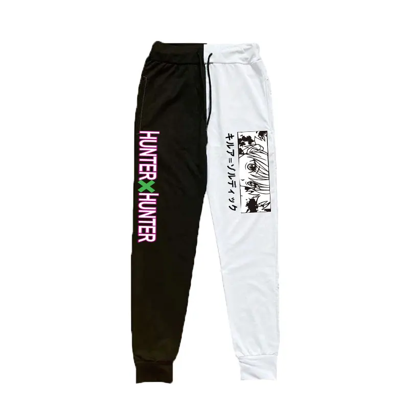 

Japan Anime Hunter x Hunter Print pants Men Double Color Sweatpants Joggers Lounge Pants Pockets Outdoor Hiking Running Trousers