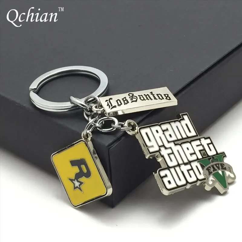 Декоративный брелок с логотипом из металлического сплава V GTA5 | Украшения и
