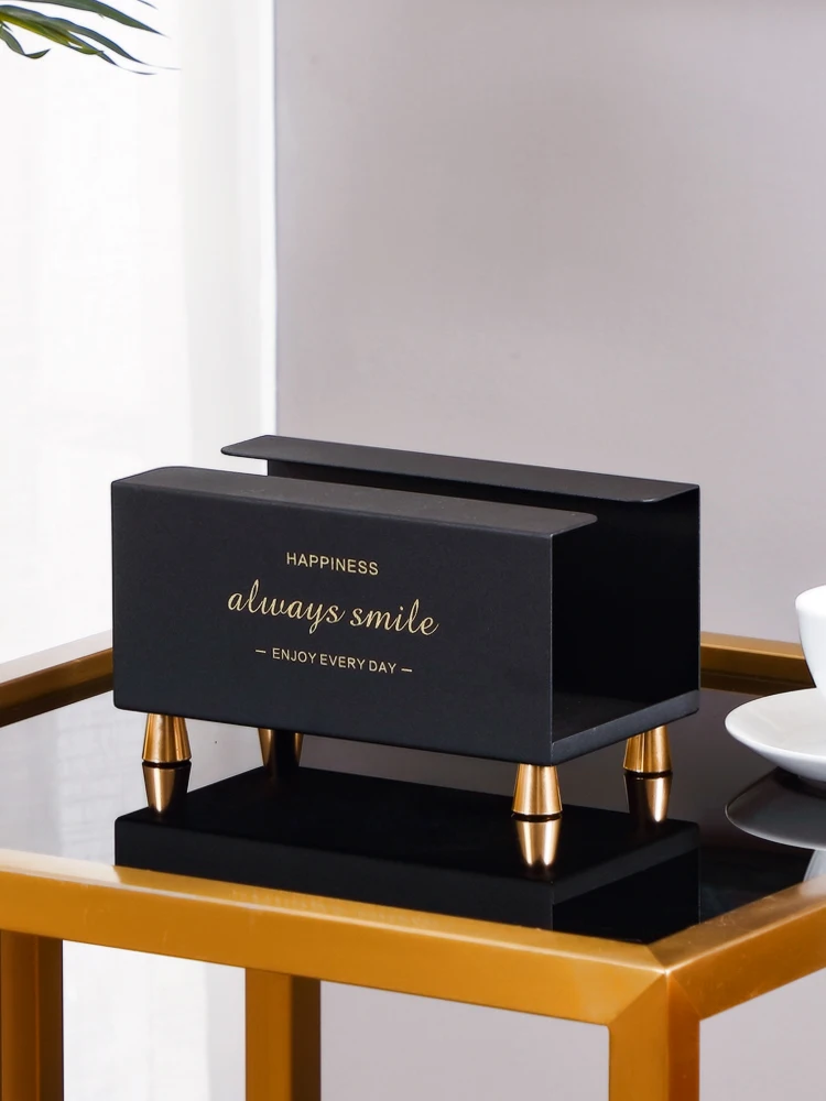 

Creative Plastic Tissue Boxes Square Napkin Holder for Paper Napkins Four Feet Gold Tissue Box Tisue Box House Container AB50ZJ