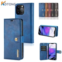 shockproof card slot with magnetic leather case for apple iphone 13 13pro max 13mini flip stand protect coque case cover etui