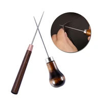 nonvor professional leather wood handle awl tools for stitching punch wood drill positioning single gourd sewing accessories