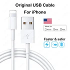 Оригинальный USB кабель Apple 1 м для Apple iPhone X 5 5S 5C SE 6 6S 7 8 Plus 11 XR XS Max Быстрая зарядка мобильного телефона синхронизация данных линия зарядное устройство