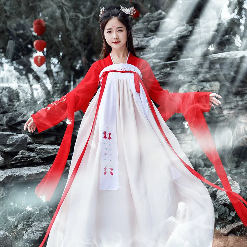 

Древняя династия Хань, одежда принцессы, Национальный костюм ханьфу, наряд, Женский Классический танцевальный костюм, праздничные вечерние...