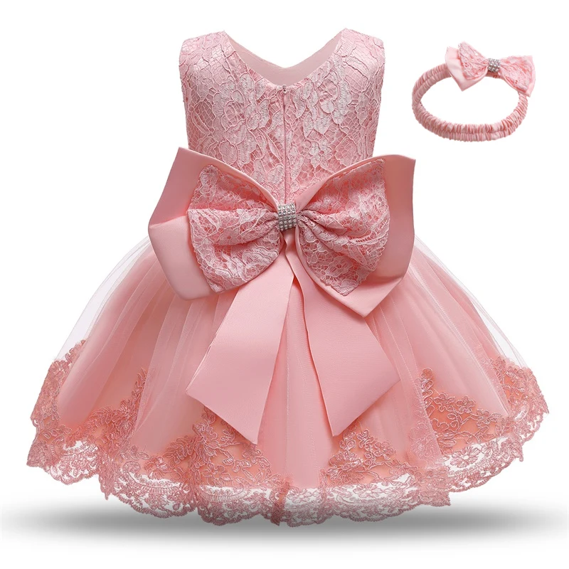 

Princess Kids Girl Flower Embroidery Dresses Baby Girls Christening Gown Formal Dress Festival1st Birthday Party Red Dress