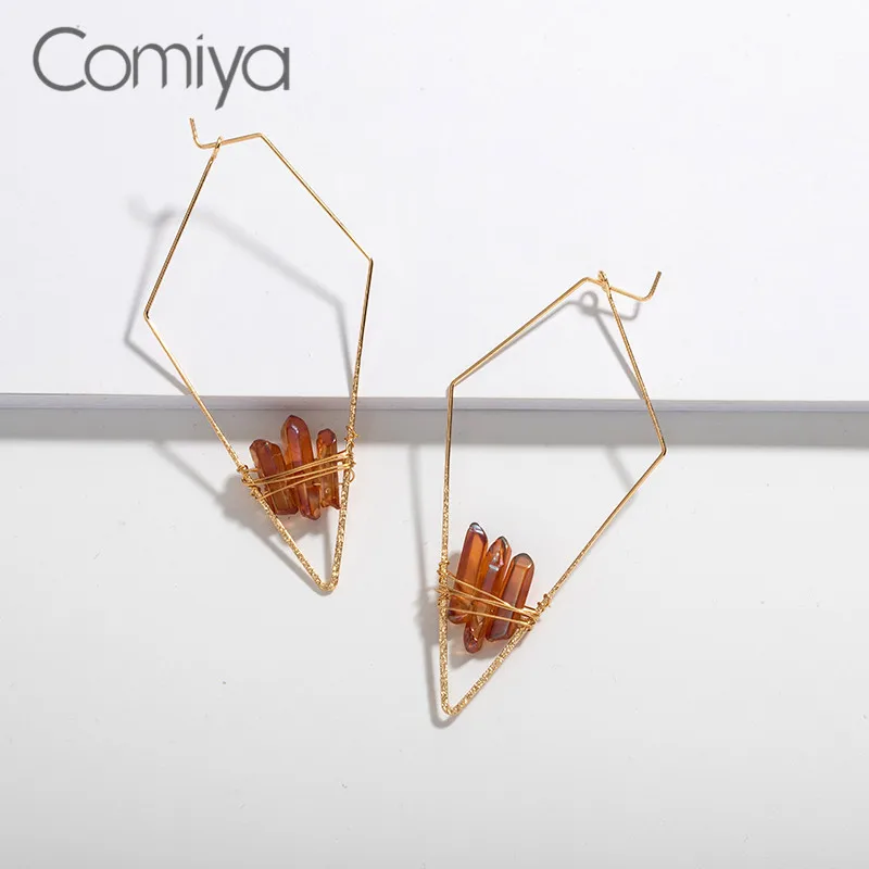 Серьги-подвески золотого цвета из цинкового сплава | Украшения и аксессуары