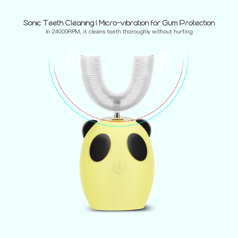 U образная ультразвуковая эргономичная белая силиконовая электрическая зубная