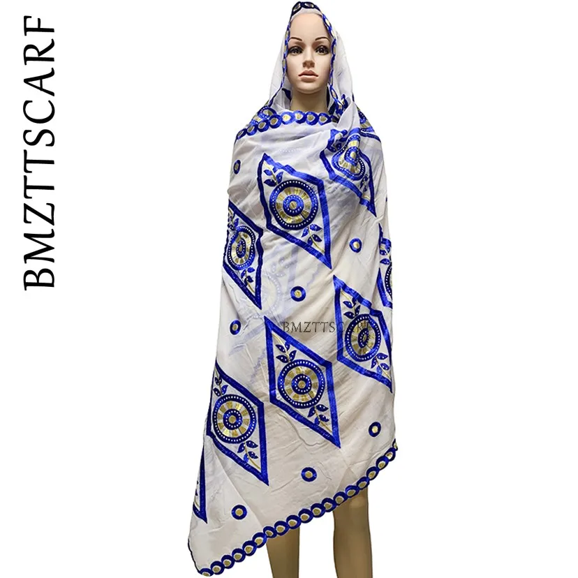 Fashion embroidered African women scarf Muslim new type big yards outside the cotton BM951 | Тематическая одежда и