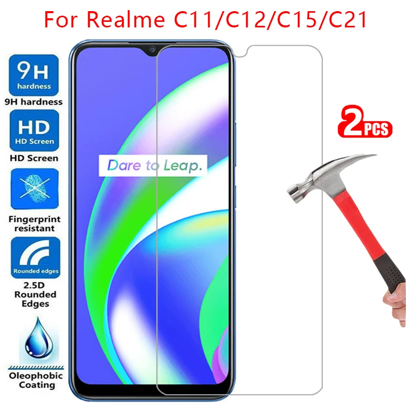 

tempered glass screen protector for realme c15 c11 c12 c21 case cover on realmi c 15 11 12 21 15c 11c protective phone coque bag