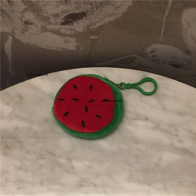 5 дизайнов милый 8 см мини плюшевый Кошелек с фруктами крючок для ключей плюшевая