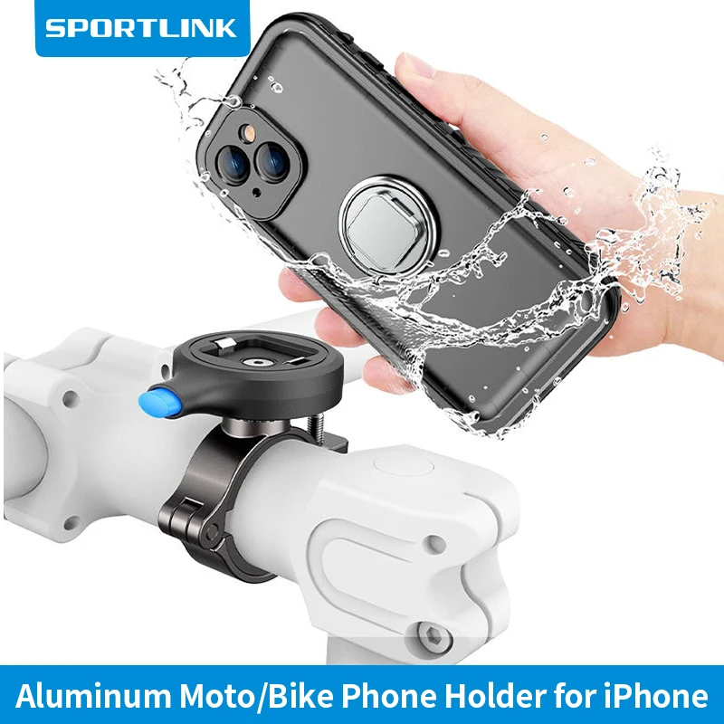 SPORTLINK Мотоцикл велосипед держатель телефона для iPhone 11 12 13 14 Pro XS Max XR алюминиевый
