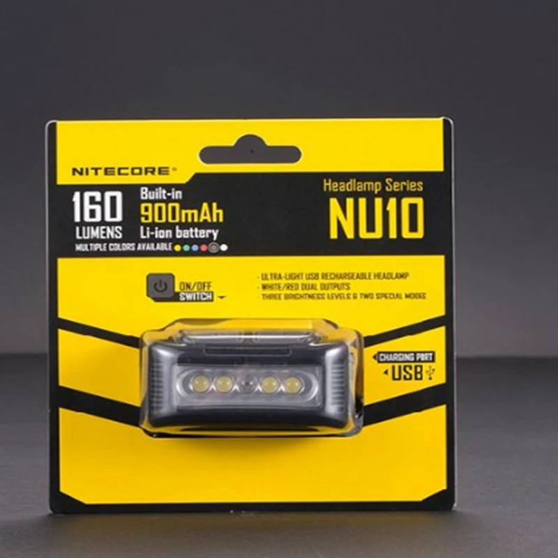 NITECORE NU10 легкая Встроенная перезаряжаемая батарея Высокая производительность 160