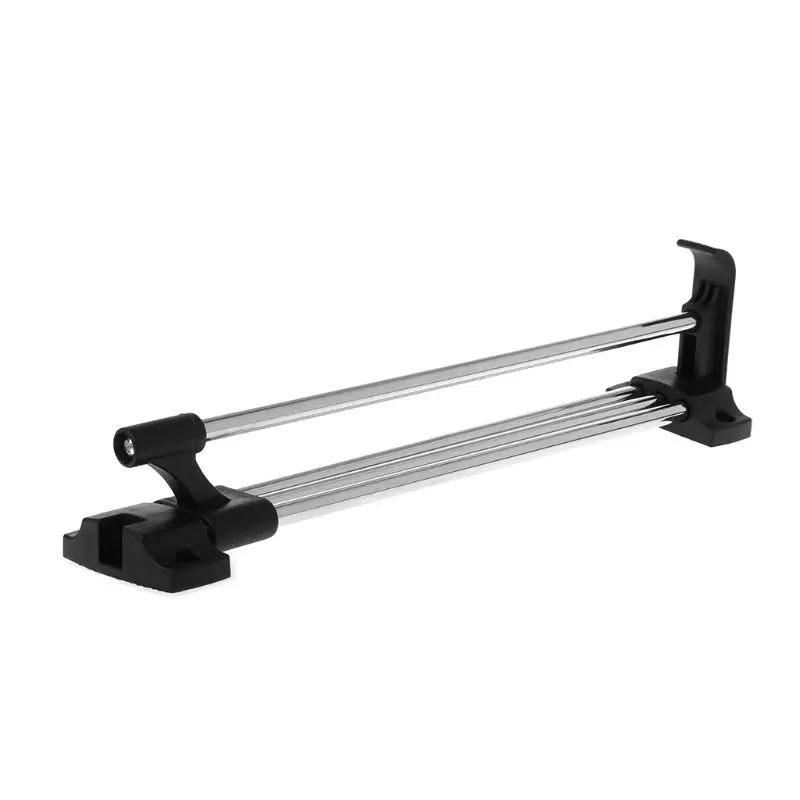 

H7JB Retractable Wardrobe Clothes Hanger Pull Out Closet Rod Rail Organizer Rack