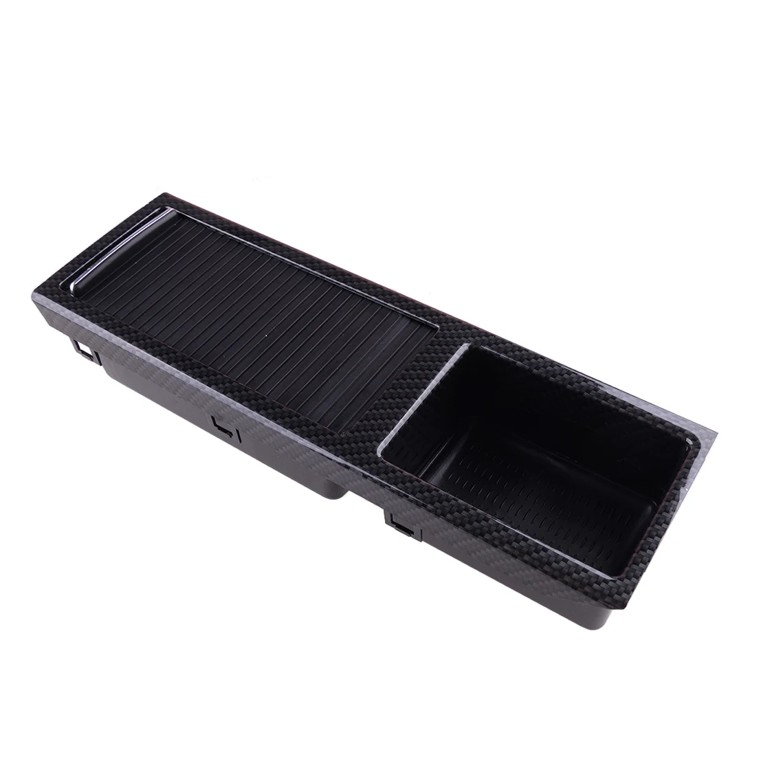 

Center Console Tray Insert Storage w/ Roller Cover Car Plastic Carbon Fiber Texture Black fit for BMW 3-Series E46 51167038323
