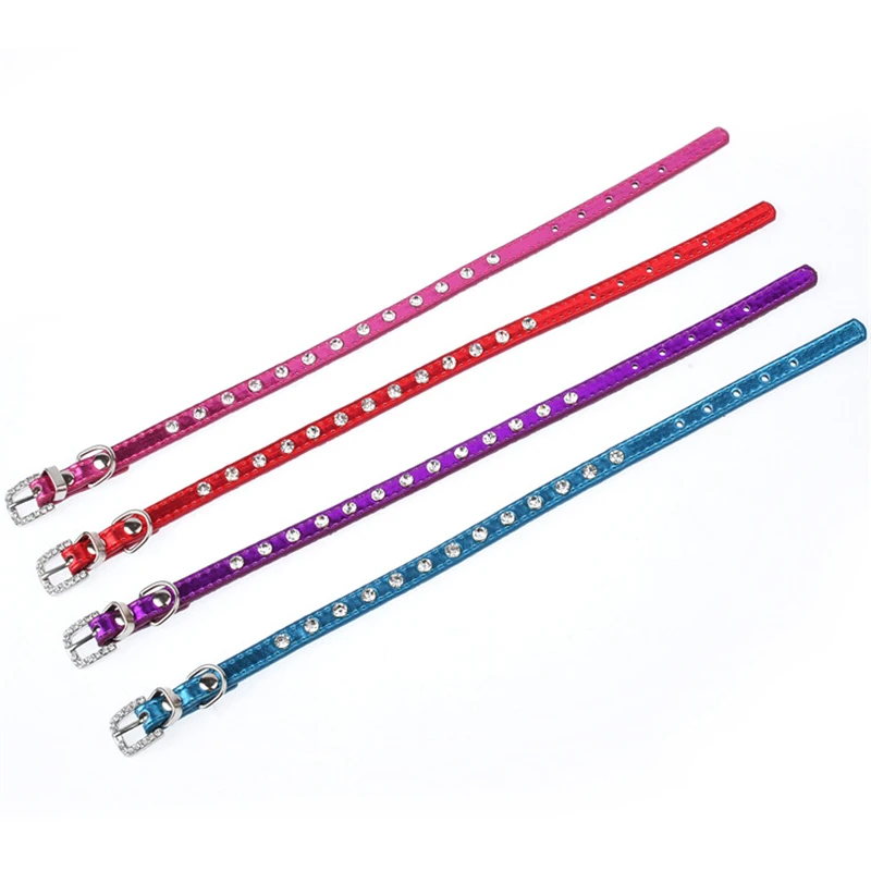 1 шт. ошейник для маленьких собак с украшением в виде кристаллов со стразами