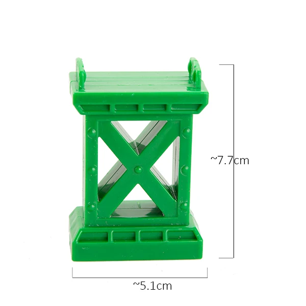 Green Plastic Pier TBKJOYS деревянные железнодорожные дорожки, аксессуары для железной дороги, все виды деревянных дорожек, различные компоненты, развивающие игрушки - Цвет: Green Plastic Pier