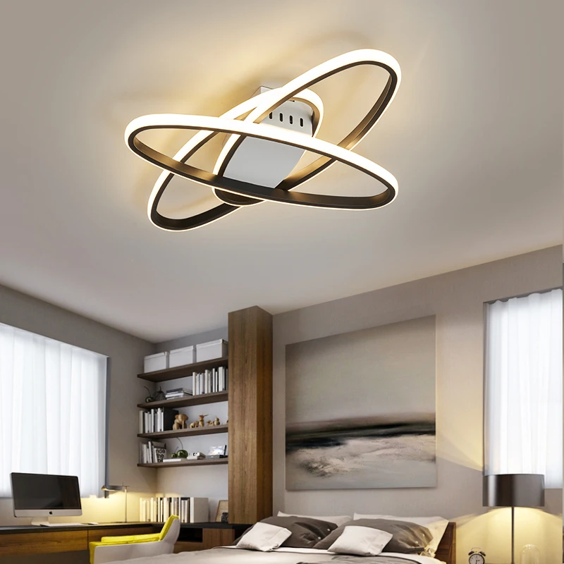 $60.00 Oval Modern Led Ceiling Lights Lamp For Living Room Bedroom 110V 220V Indoor Deco Dimmable Ceiling Lamp Free Shipping