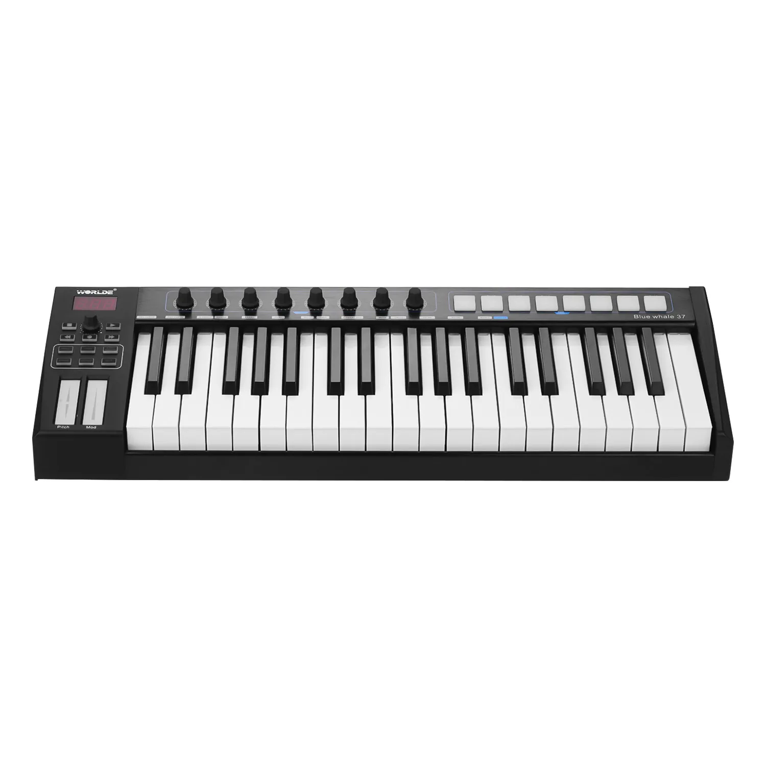37/25 ключей USB MIDI контроллер клавиатуры 37 полувзвешенных клавиш 8 RGB подсветкой