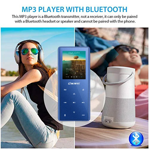 Mp3-плеер с Bluetooth, встроенный динамик, металлический музыкальный плеер без потерь с fm-радио, электронная книга для Walkman с поддержкой tf-карты до 128 ГБ