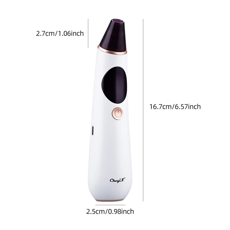

CkeyiN Visible Blackhead Remover Vacuum Acne Extractor 10x Camera Facial Pore Cleaner WiFi Connection Hot Compress Beauty Device