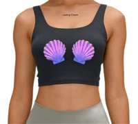 lasting charm mermaid seashell bra cute swimsuit tank top custom female gift crop top