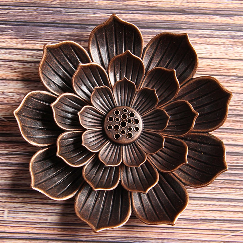 1 шт. горелка для благовоний в виде лотоса держатель цветок статуя тарелка кадило