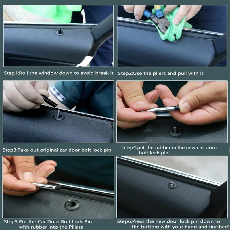 

4pcs/set Car Door Pin Lock Knob Pull Pins Cover for Opel Zafira Astra Insignia Ampera Omega H G Corsa D Meriva Mokka Accessories