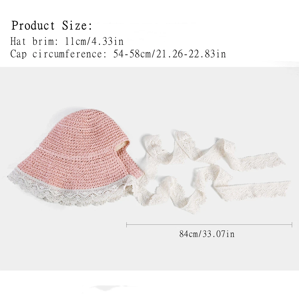 

1PC Summer Lace Panama Hat Simple Beach Hat Female Elegant Casual Lady Women Flat Brim Bowknot Straw Cap Girls Sun Hat 2021
