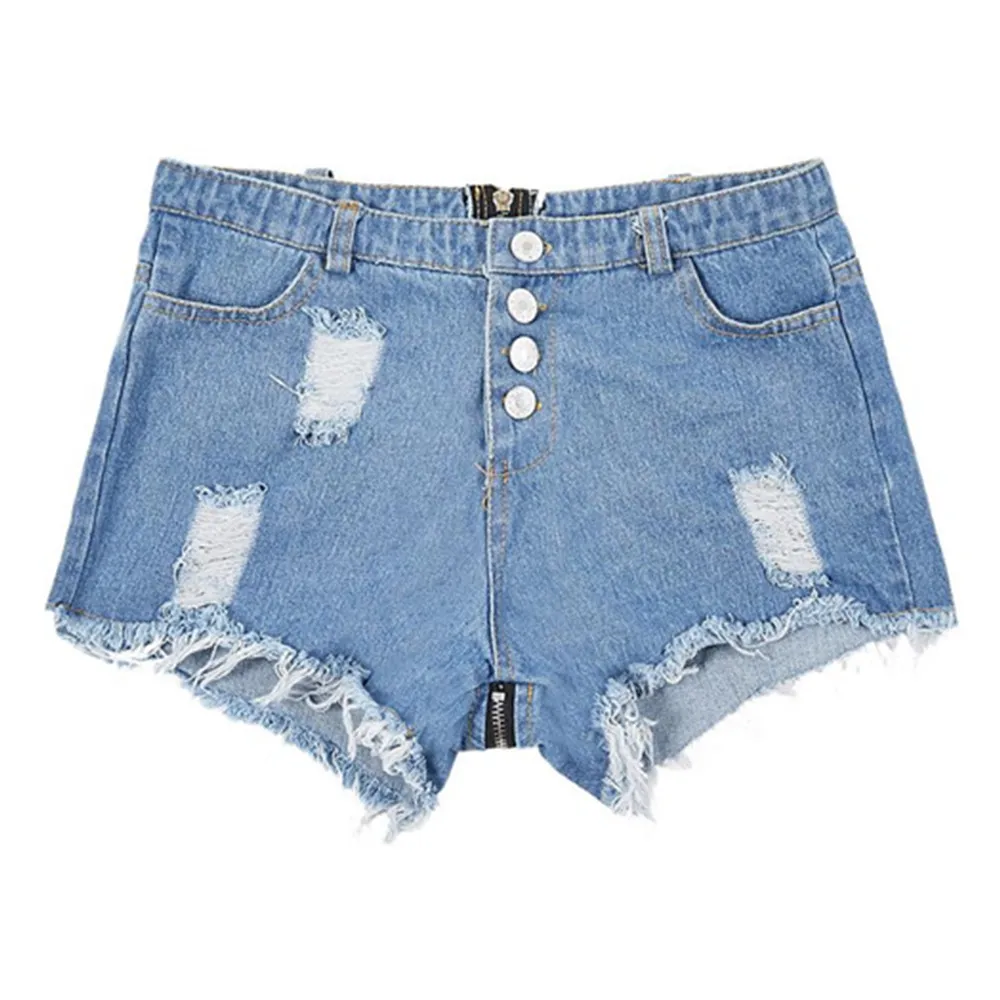 2022 Модные женские джинсовые шорты с высокой талией облегающие микро на молнии