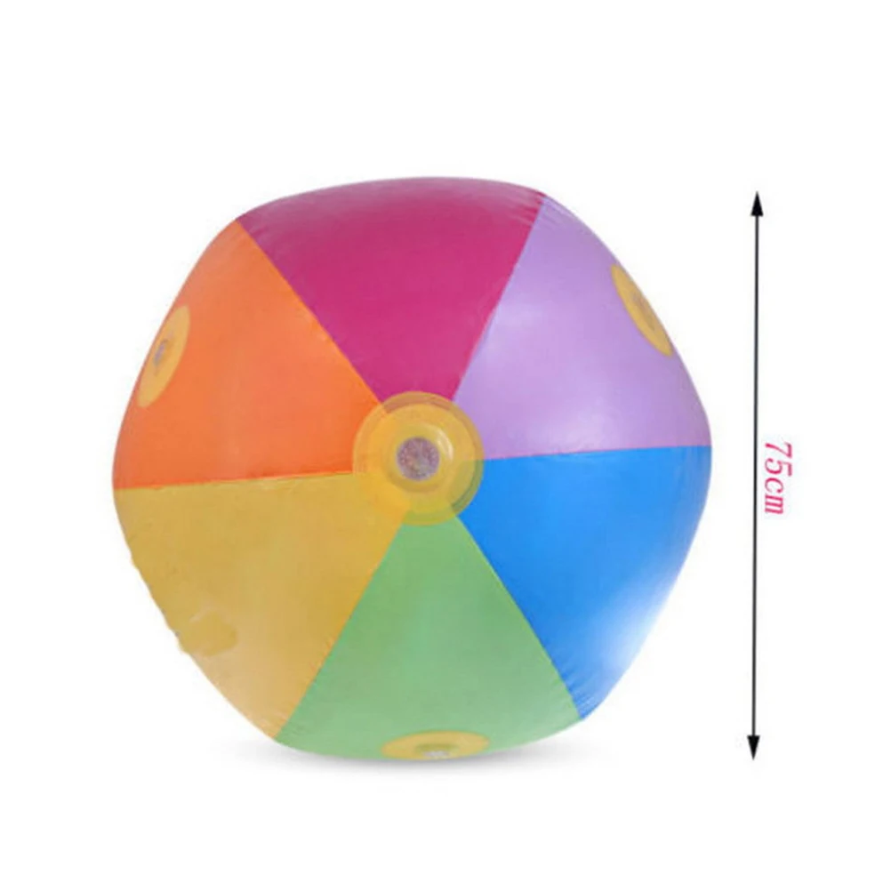 

New Arrival Rainbow Inflatable Ball PVC Spray Water Ball Toy for kids Adults Backyard Beach Party Sprinkler Ball Play Water Toys