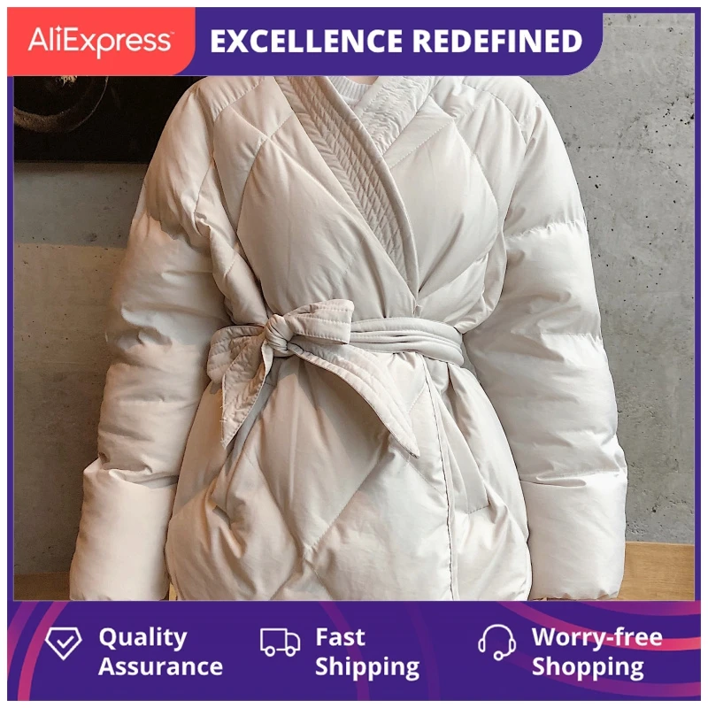 

Новинка 2021, дизайнерская женская зимняя однотонная блестящая женская толстая Высококачественная Студенческая верхняя одежда, милая Женск...