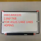 Бесплатная доставка оригинальный HW14WX101 HW14WX103 HW14WX107 HW14WX107 HW14WX101-03 для ASUS U46E U46S Q400a ноутбук ЖК-дисплей экран