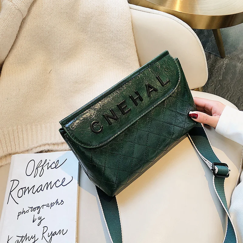 Lozenge модные сумки высокое качество кожа женские милая девушка широкий ремень