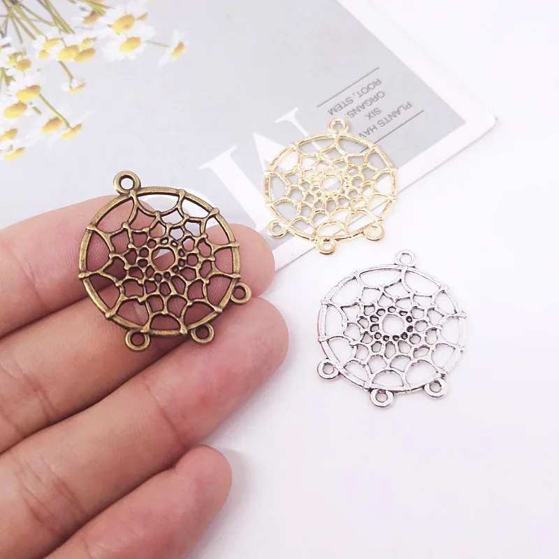 

20pcs/lot 28x34mm Pendants Clasp Necklace Porous Connector For DIY Necklace Making Supplies Jewelry Finding wholesale