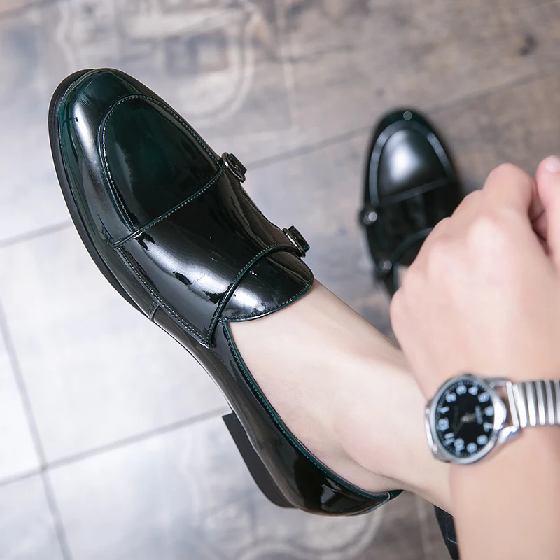 Мокасины мужские без шнуровки кожаные туфли на плоской подошве уличная модная