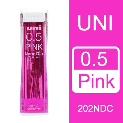 Pink Япония Uni Nano Dia цвет 0,5-202NDC цвет ed механический карандаш подводки для заправки 0,5 мм Пишущие принадлежности 202NDC - Цвет: Pink
