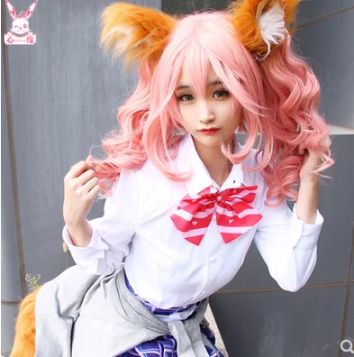 Костюм для косплея аниме Tamamo no Mae cos Fate man woman рубашка + свитер юбка галстук - купить
