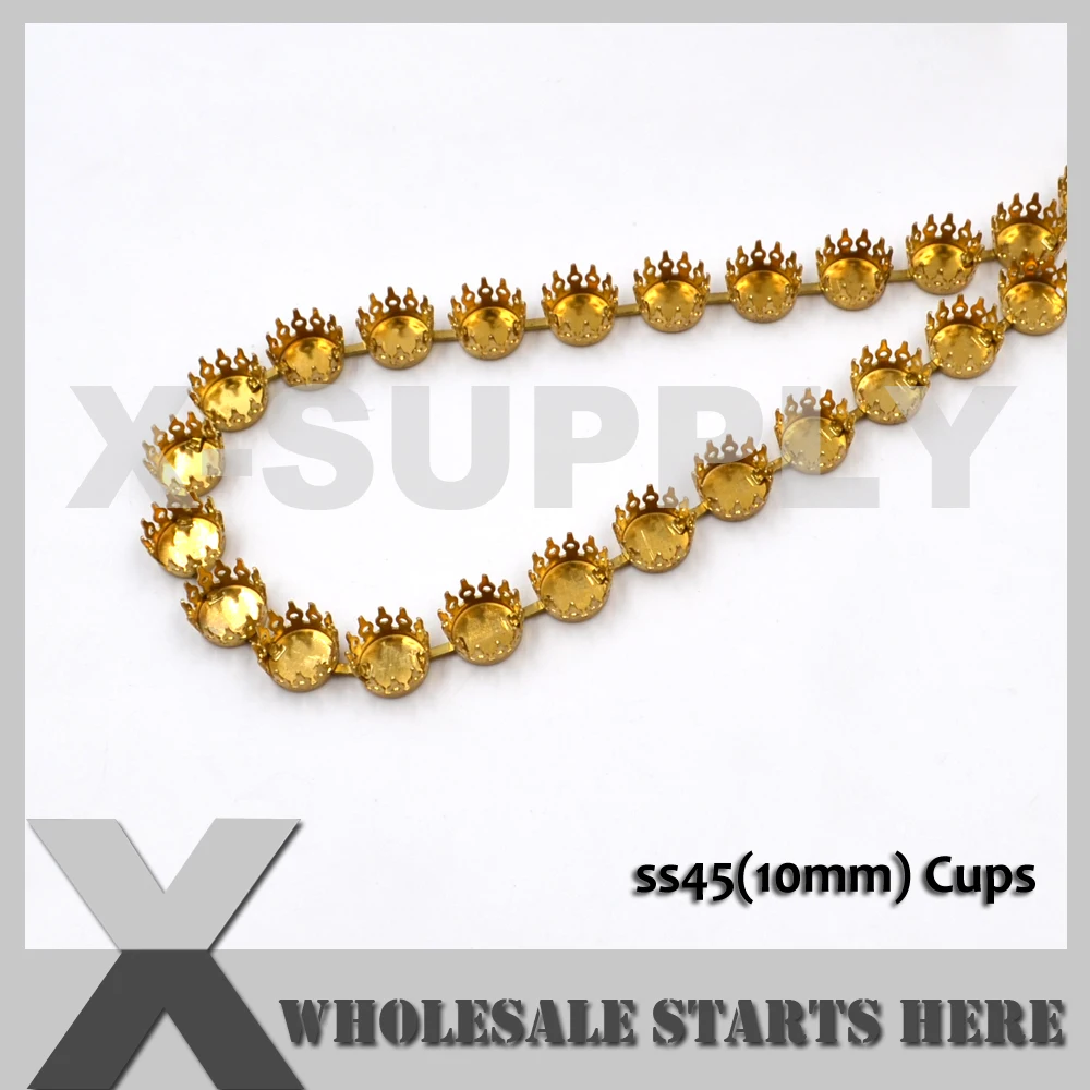 SS45(10 мм) латунная круглая пустая цепь с цветком и 12 когтями используется для