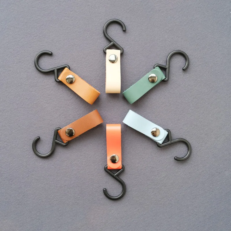 Уличный кожаный крючок для кемпинга кастрюль и сковородок S образный кухонный