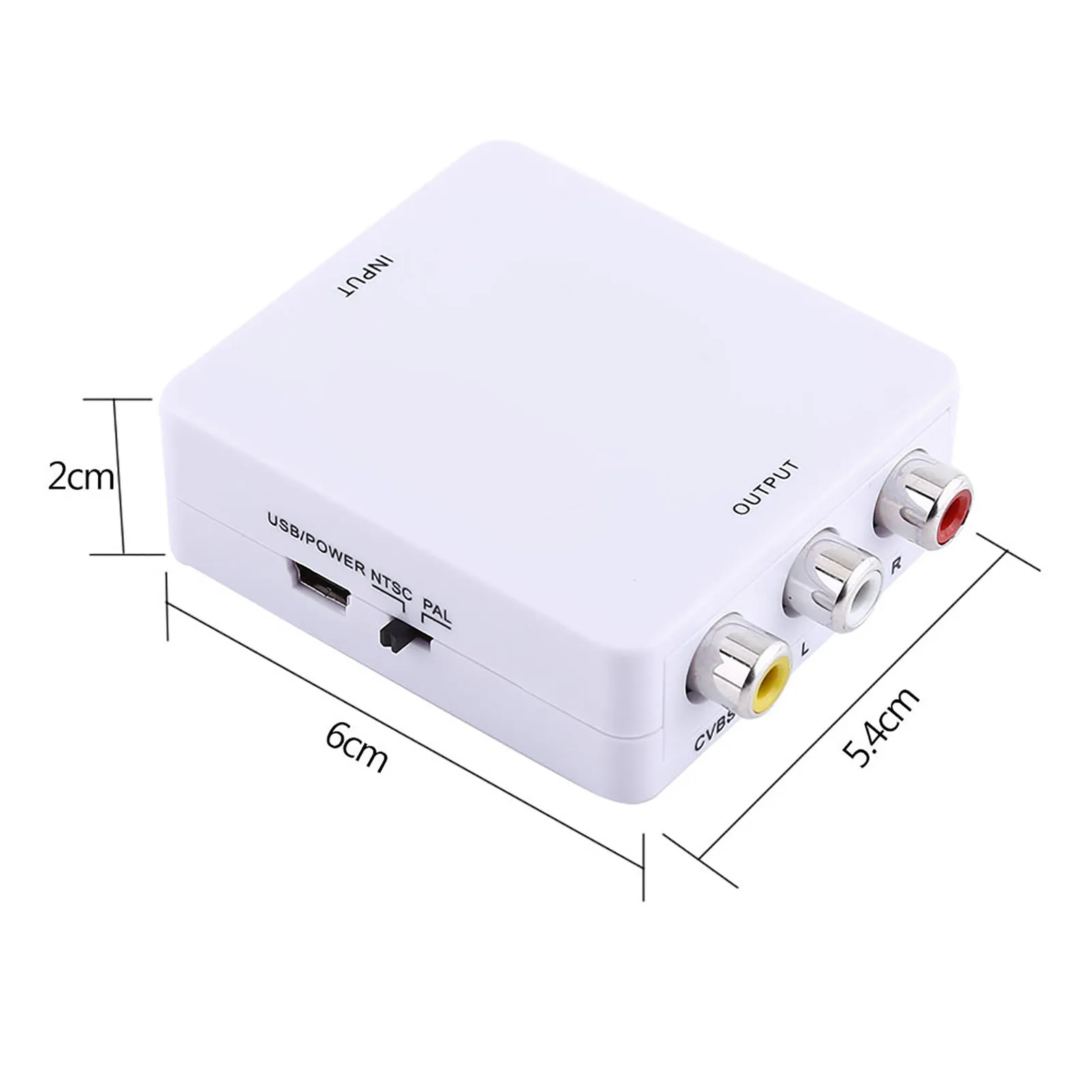 Portable Mini Digital Compatible to RCA Composite Video Audio AV CVBS Adapter New Converter 720p/1080p Hot Sale |