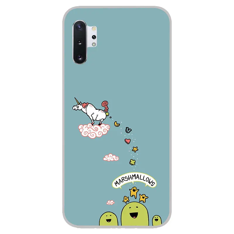 cute cartoon unicorns Matte Silicone Case For Samsung galaxy Note 10 pro 9 8 A90 A70 A60 A50 A40 A30 A10 M40 M30 M20 M10 cover |