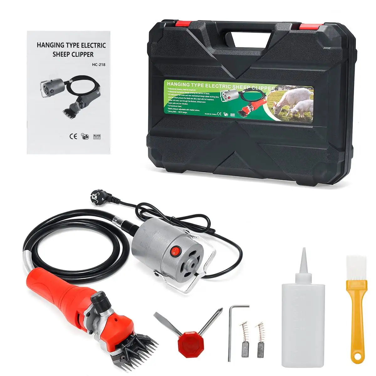 

2800RPM 2500W Electric Sheep Goat Shearing Machine Long Flexible Shaft High-Power Anti-Scalding Farm Shears Wool Cutter With Box