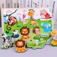 childrens animal fruit wooden board jigsaw toys laser engraving no burrs baby puzzle forestmarinefarm etc 14 style puzzle toy